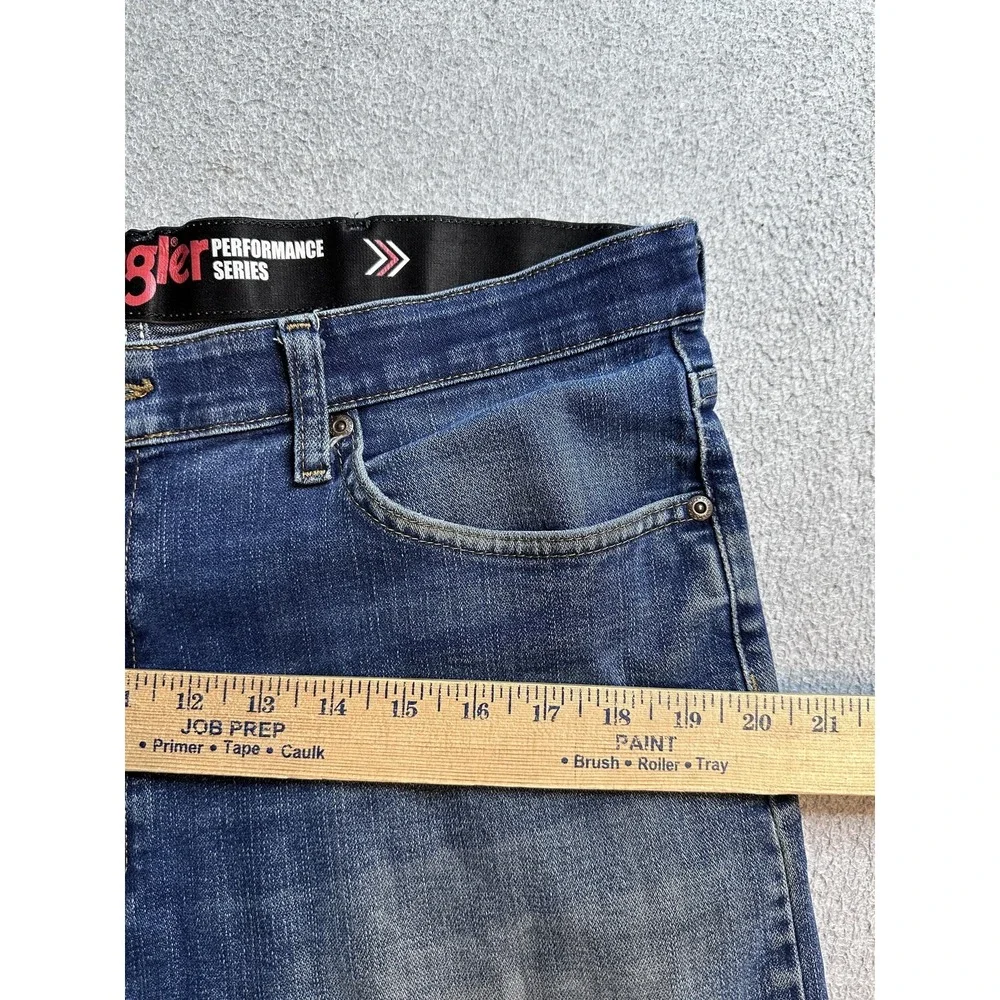 Wrangler Performance Series Straight Jeans Mens 34x30 (36x28) Blue Denim Stretch